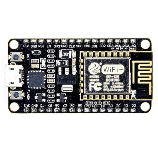 برد توسعه NodeMcu به همراه ماژول وای‌فای ESP8266 با مبدل CP2102